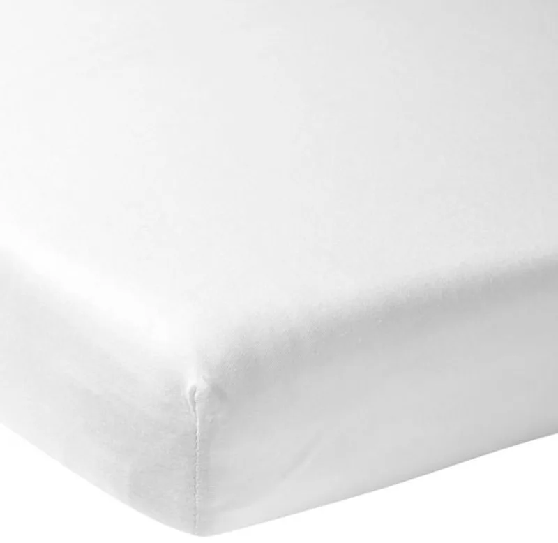 Home Uni hoeslaken eenpersoonsbed - white - 90x200cm van Meyco in Wit – productfoto