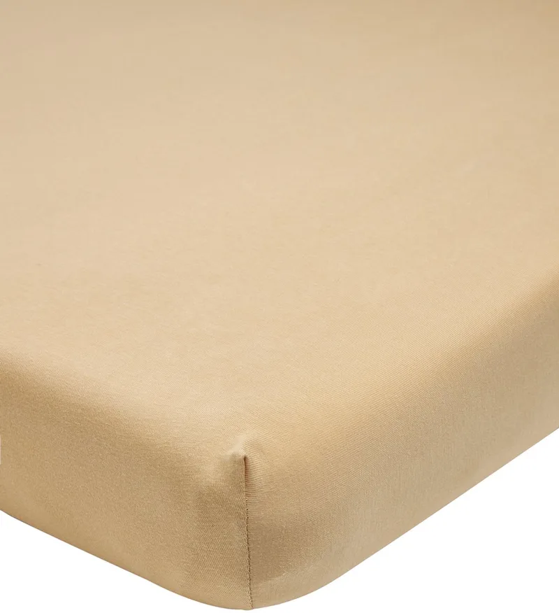 Home Uni hoeslaken tweepersoons - 140x200cm de Meyco en Warm Sand – photo produit