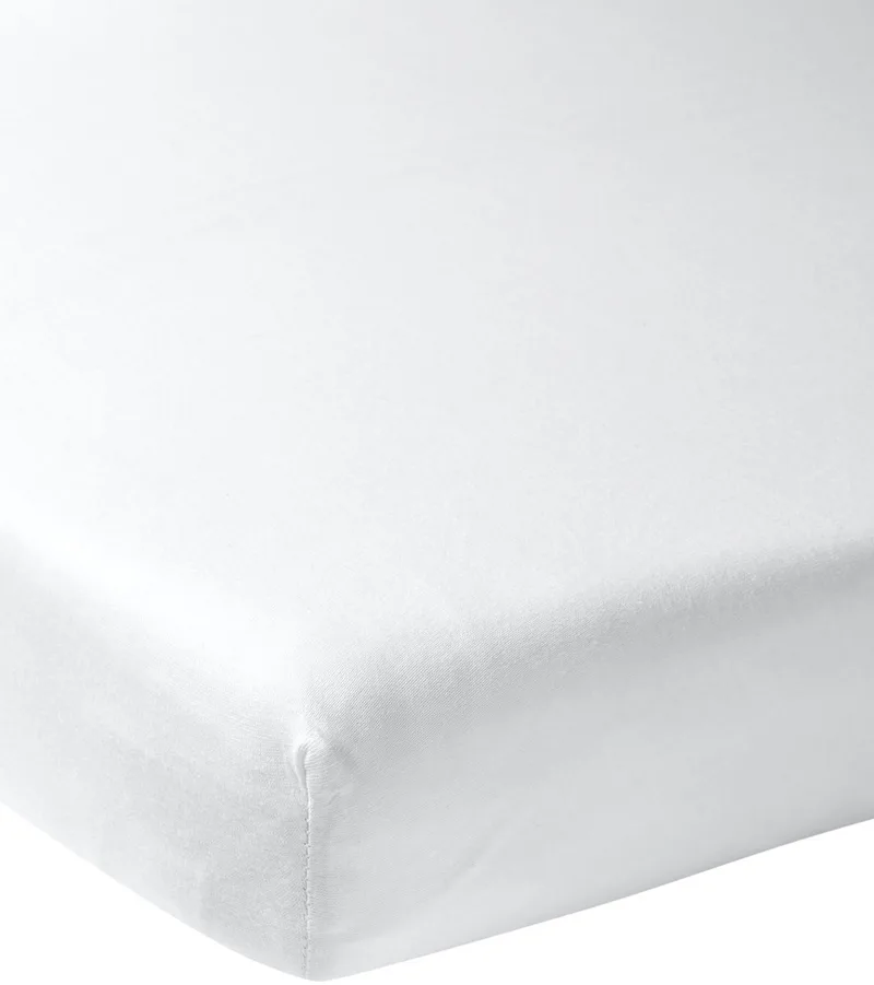 Home Uni hoeslaken tweepersoons - 160x200cm van Meyco in Wit – productfoto