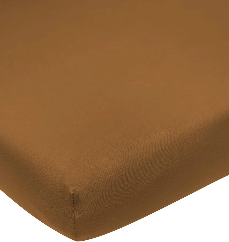 Home Uni hoeslaken tweepersoons - 180x200cm by Meyco in Camel – product photo