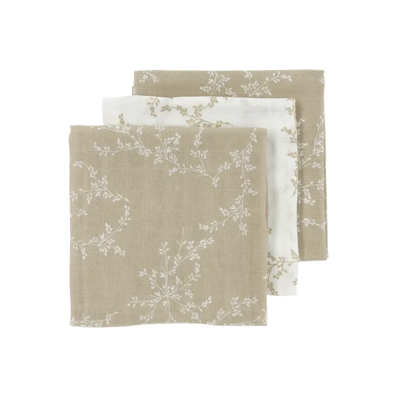 Hydrofiele Doeken 70x70cm - 3-pack - Branches Sand de Meyco – photo produit