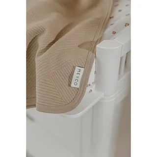 Jacquard Wiegdeken - 75x100cm - 0.5 TOG by Meyco in Taupe – product photo 4 of 5