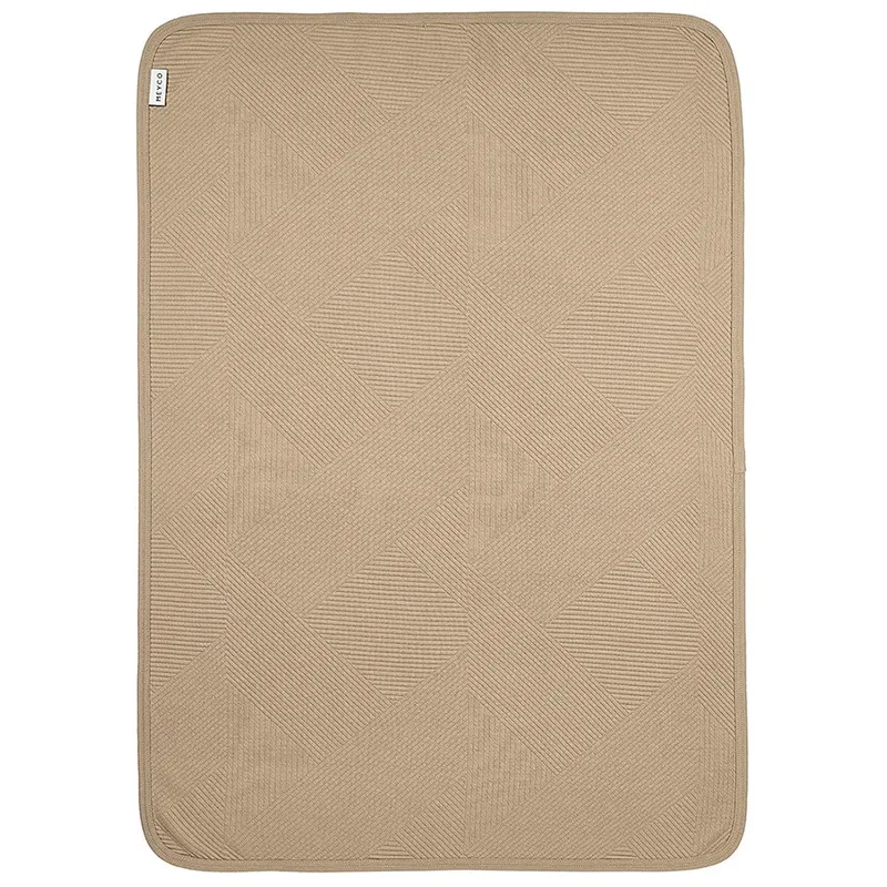 Jacquard Wiegdeken - 75x100cm - 0.5 TOG by Meyco in Taupe – product photo 2 of 5