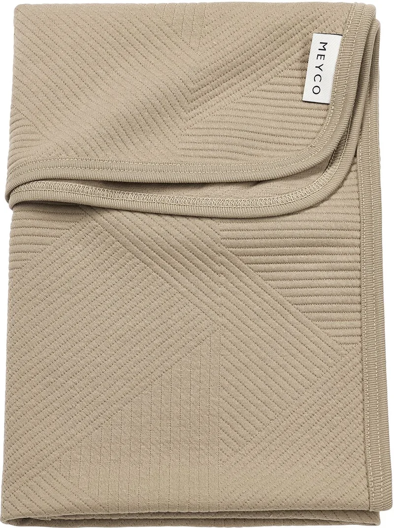 Jacquard Wiegdeken - 75x100cm - 0.5 TOG by Meyco in Taupe – product photo