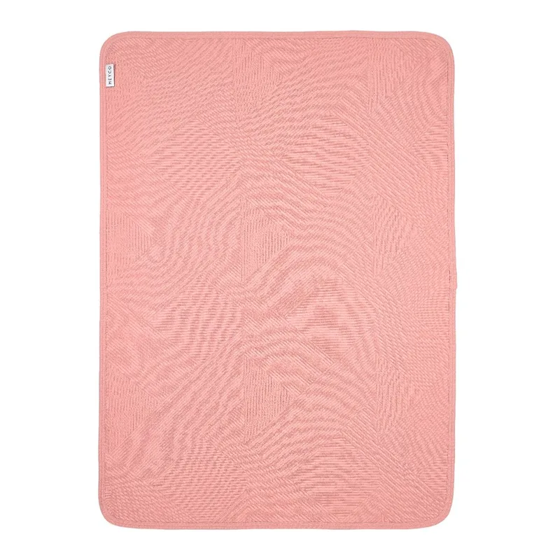 Jacquard Wiegdeken - Flannel - 75x100cm - 1.0 TOG fra Meyco i Rose – produktbillede 2 af 4