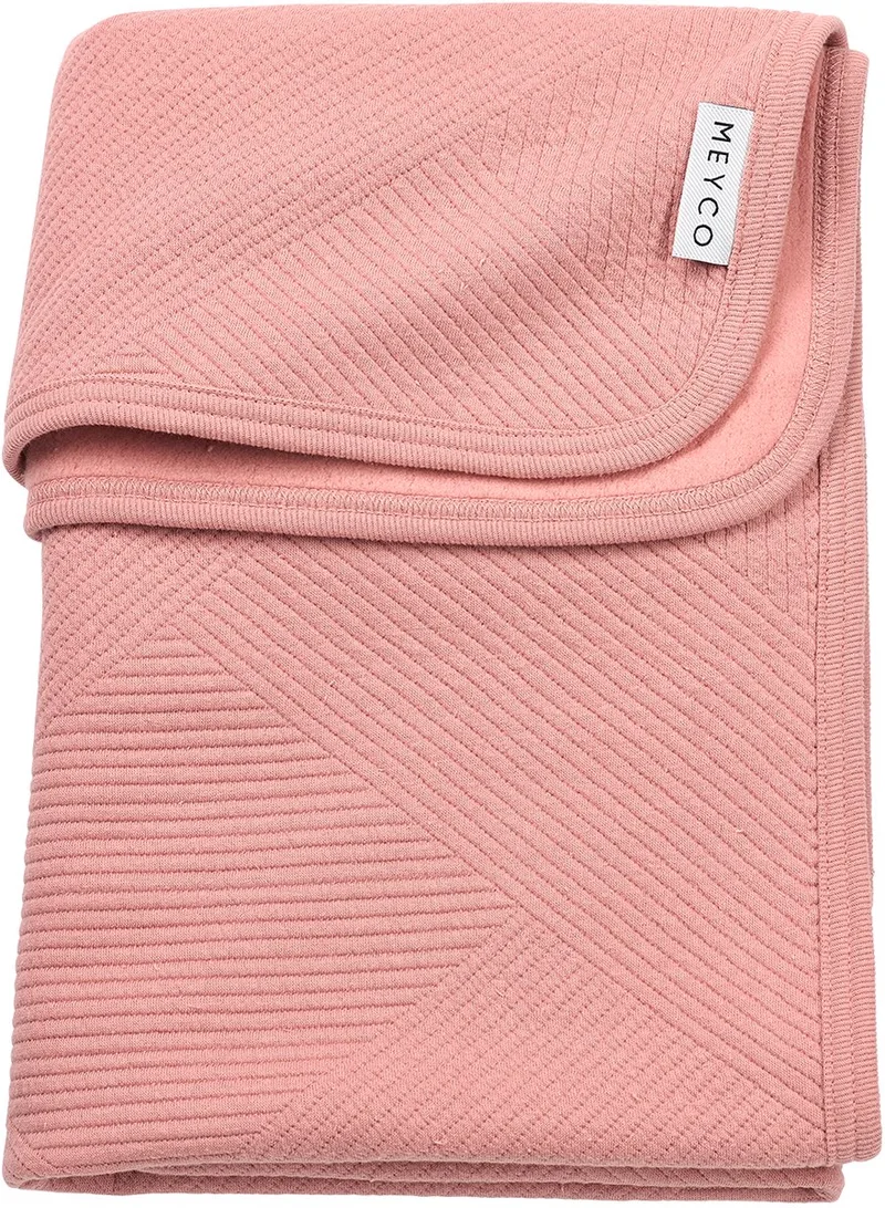 Jacquard Wiegdeken - Flannel - 75x100cm - 1.0 TOG by Meyco in Rose – product photo