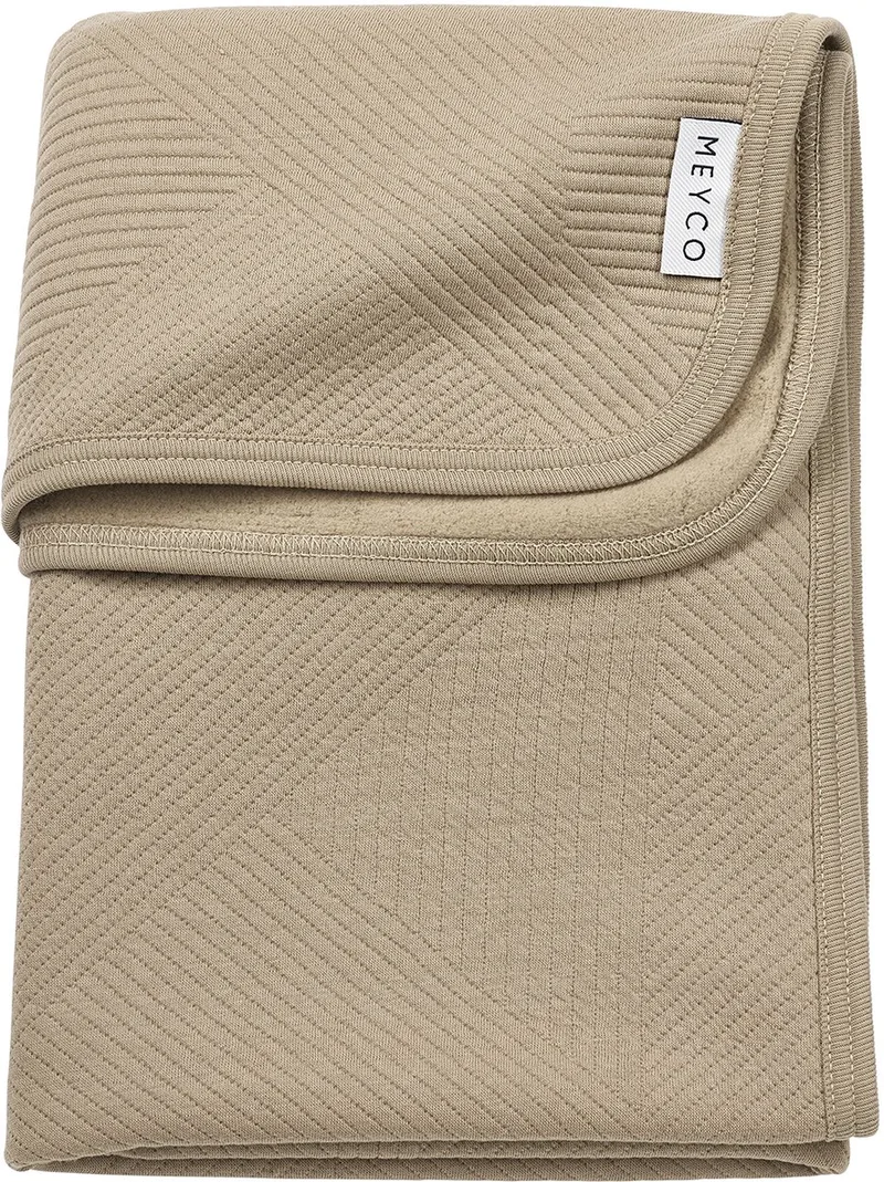 Jacquard Wiegdeken - Flannel - 75x100cm - 1.0 TOG från Meyco i Taupe – produktbild