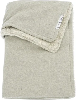 Knit Basic teddy wiegdeken - 75x100cm - 2.0 TOG by Meyco in Sand Melange – product photo 1 of 4