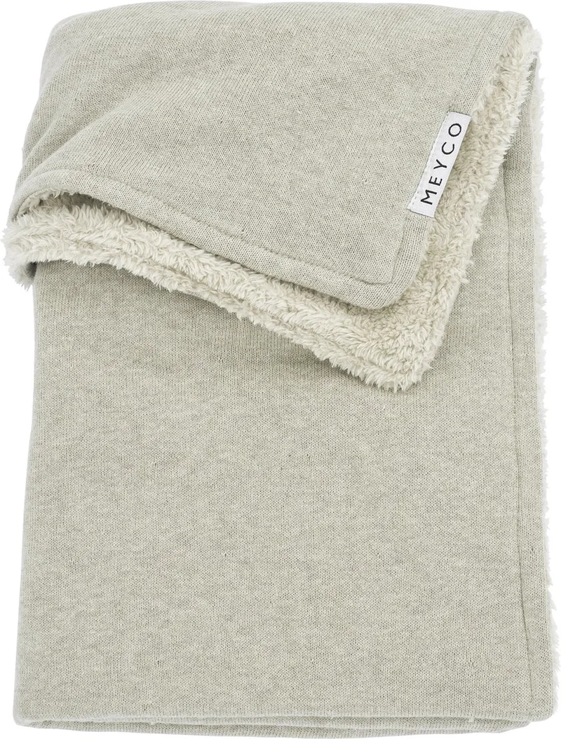 Knit Basic teddy wiegdeken - 75x100cm - 2.0 TOG de Meyco en Sand Melange – photo produit