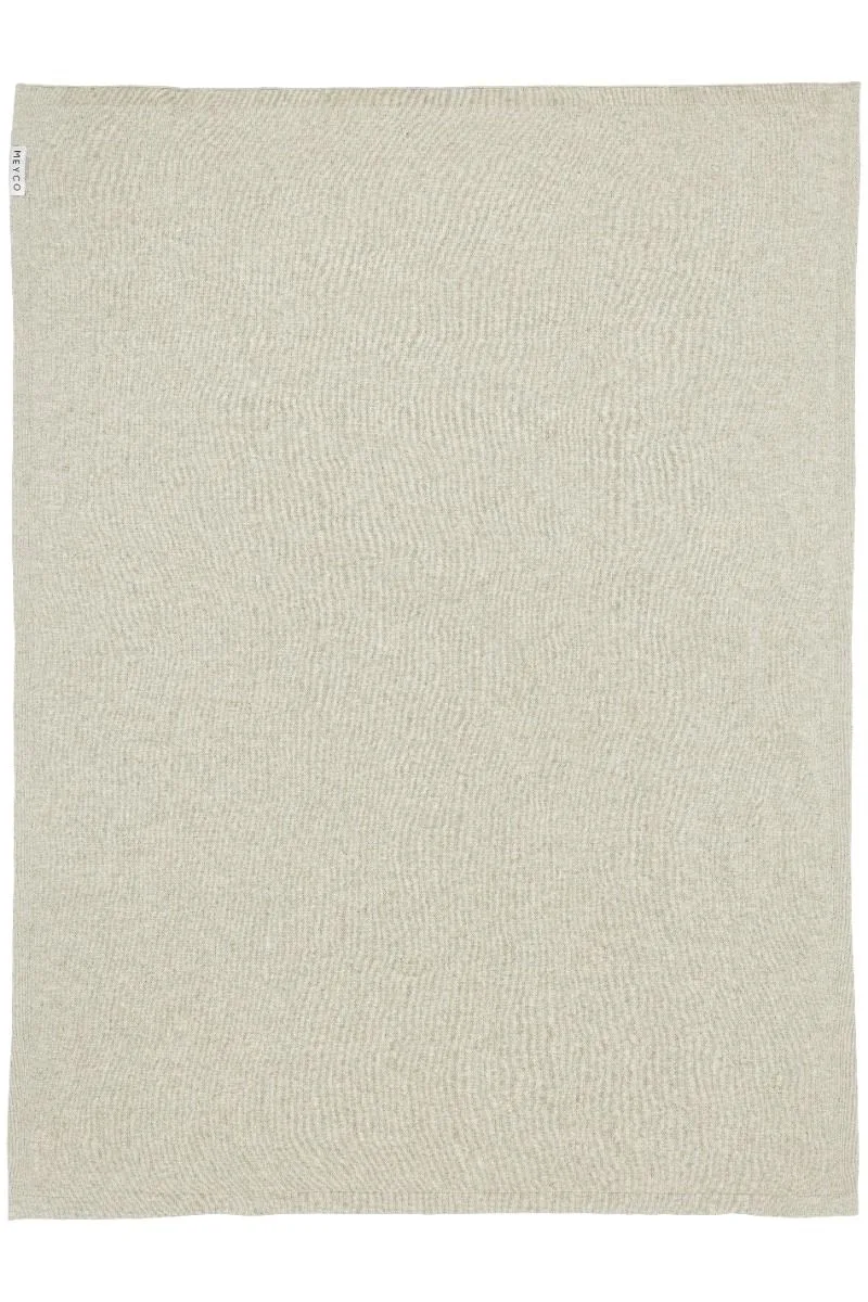 Knit Basic wiegdeken - 75x100cm - 1.0 TOG von Meyco in Sand Melange – Produktfoto 2 von 4