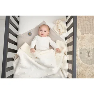 Knots teddy wiegdeken - 75x100cm - 2.0 TOG by Meyco in Offwhite – product photo 6 of 6