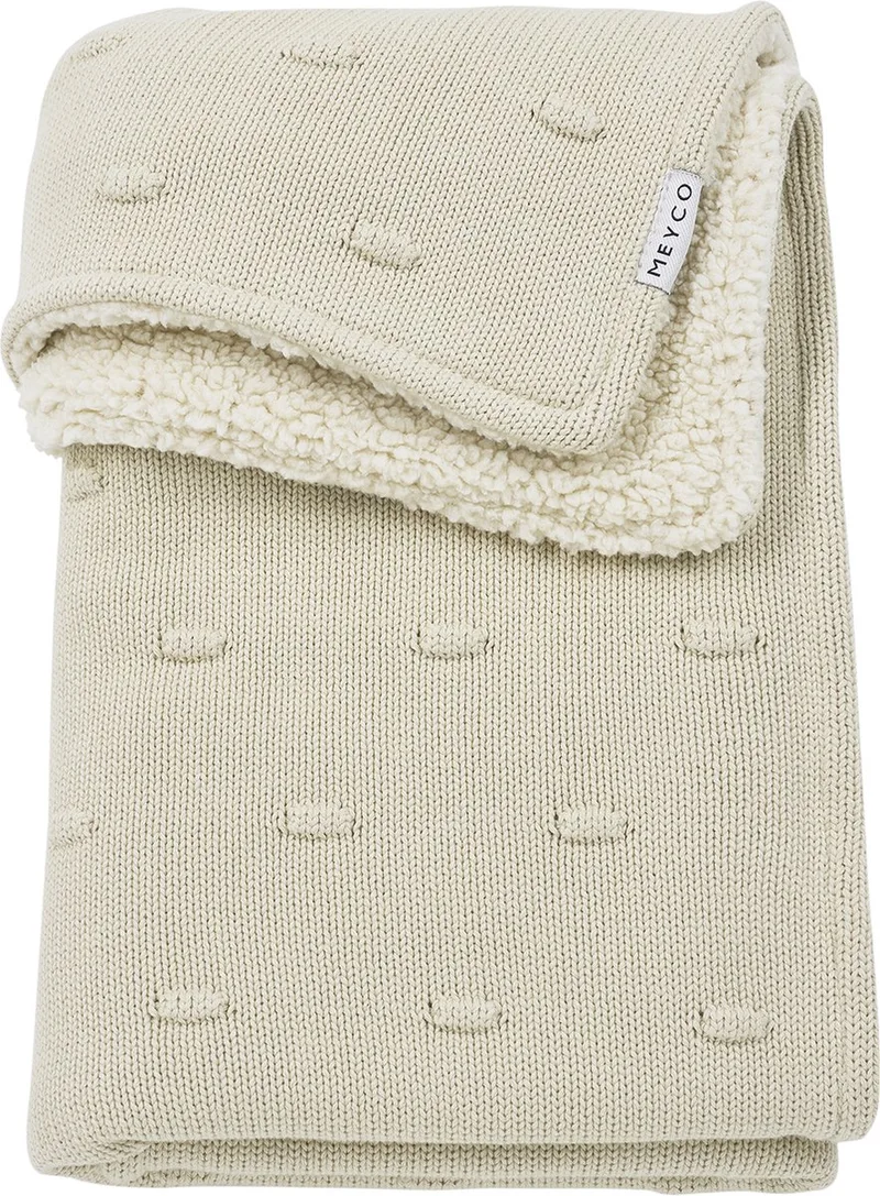 Knots teddy wiegdeken - 75x100cm - 2.0 TOG de Meyco en Soft Sand – photo produit
