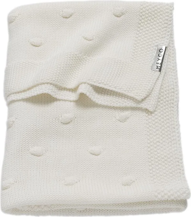 Knots wiegdeken - 75x100cm - 1.0 TOG by Meyco in Offwhite – product photo