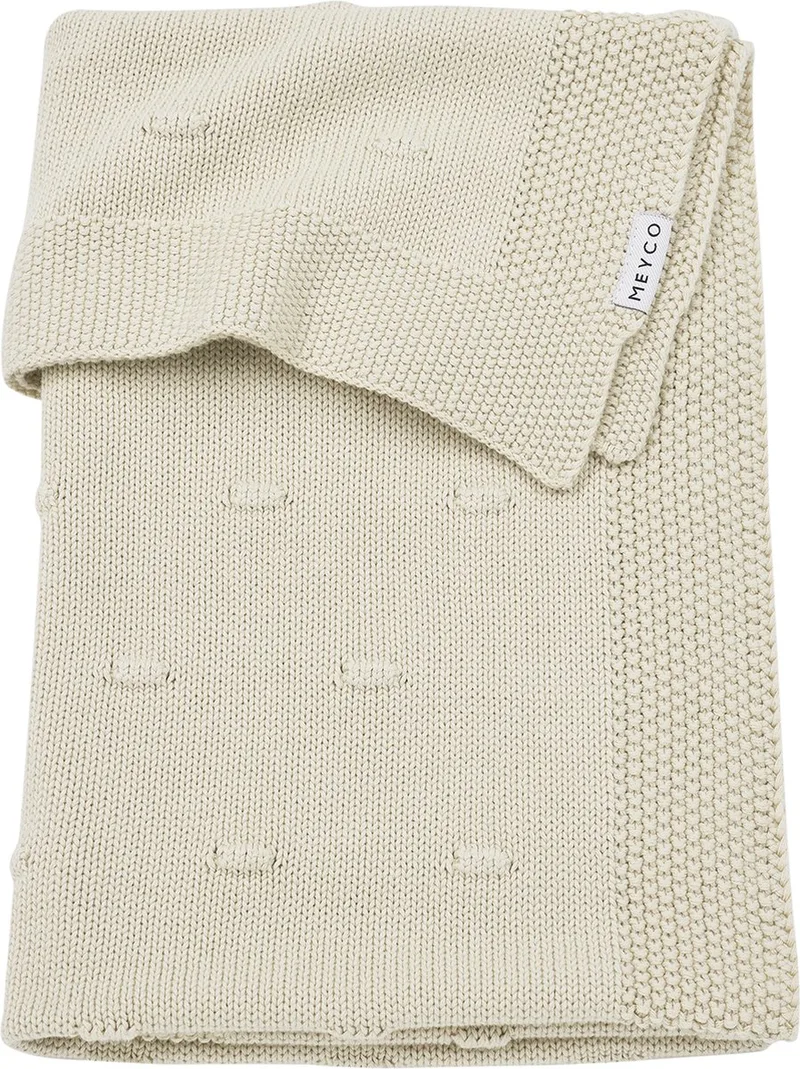 Knots wiegdeken - 75x100cm - 1.0 TOG by Meyco in Soft Sand – product photo