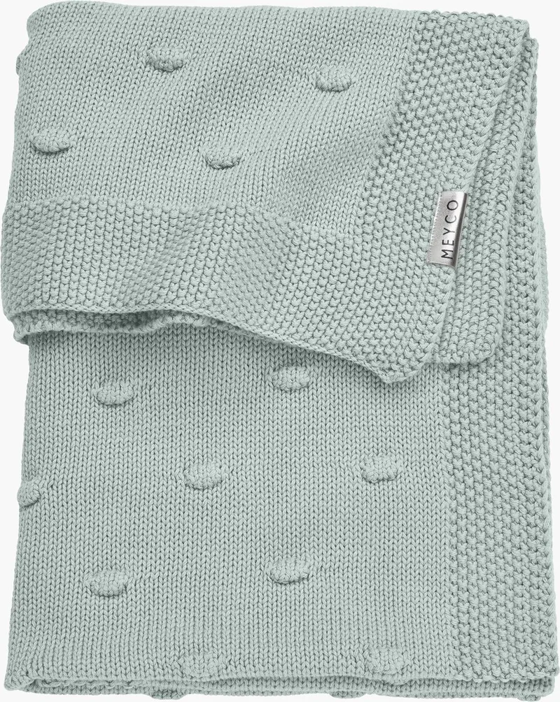 Knots wiegdeken - 75x100cm - 1.0 TOG de Meyco en Stone green – photo produit