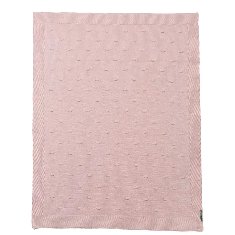 Knots wiegdeken - pink - 75x100cm - 1.0 TOG de Meyco en Rose – photo produit 2 sur 5