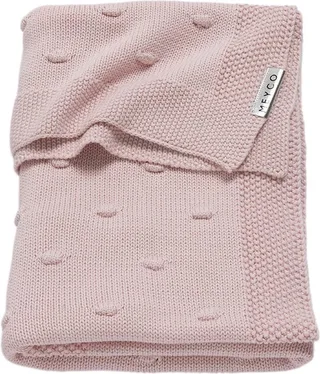 Knots wiegdeken - pink - 75x100cm - 1.0 TOG de Meyco en Rose – photo produit 1 sur 5