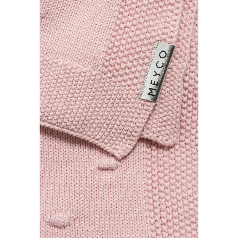 Knots wiegdeken - pink - 75x100cm - 1.0 TOG de Meyco en Rose – photo produit 3 sur 5
