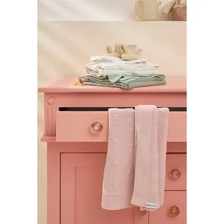 Knots wiegdeken - pink - 75x100cm - 1.0 TOG de Meyco en Rose – photo produit 4 sur 5