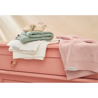 Knots wiegdeken - pink - 75x100cm - 1.0 TOG de Meyco en Rose – photo produit 5 sur 5