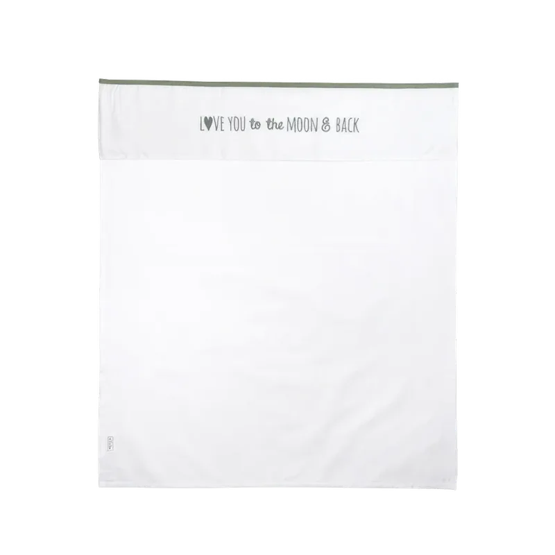 Laken Borduur Love you to the moon & back 75x100cm - Forest Green by Meyco – product photo