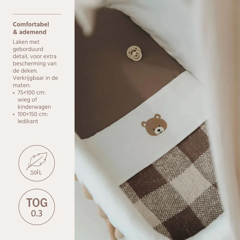 Laken Ledikant Meyco 100x150 Bear Multicolour de Meyco – photo produit 4 sur 4