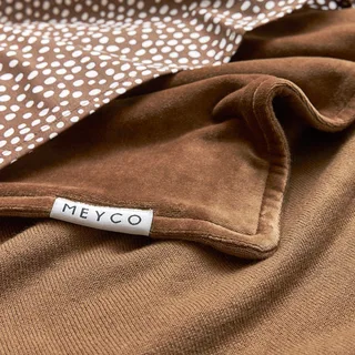 Laken Ledikant Meyco Cheetah/Uni 100x150 Chocolate 2st de Meyco – photo produit 2 sur 2