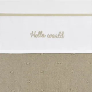 Laken Ledikant Meyco Hello World Sand de Meyco – photo produit 1 sur 4