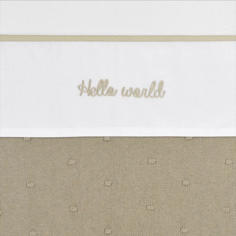 Laken Ledikant Meyco Hello World Sand de Meyco – photo produit