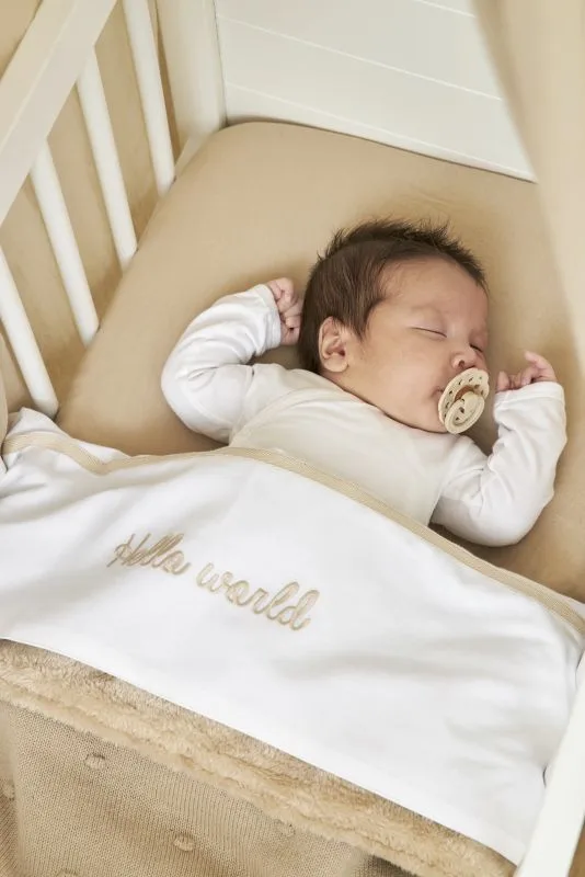 Laken Ledikant Meyco Hello World Sand de Meyco – photo produit 4 sur 4