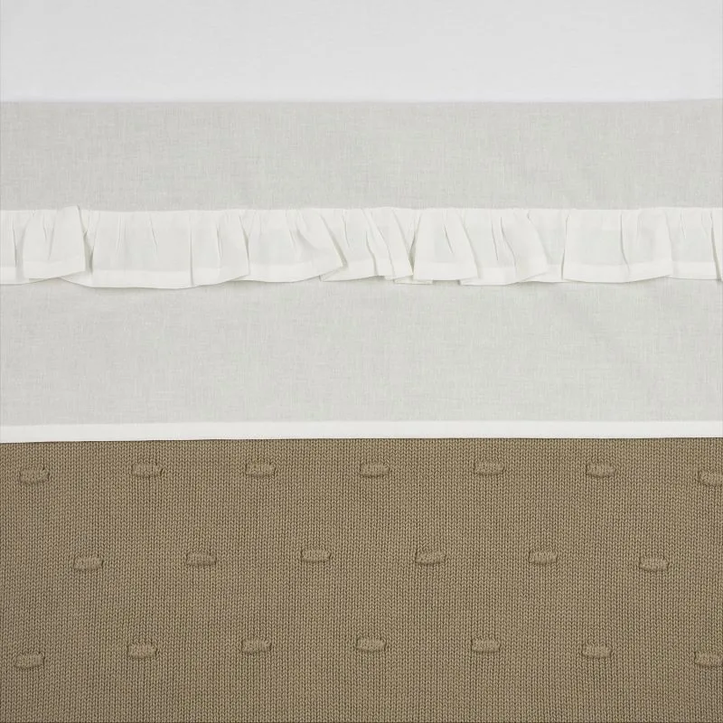 Laken Ledikant Meyco Ruffle Offwhite de Meyco – photo produit