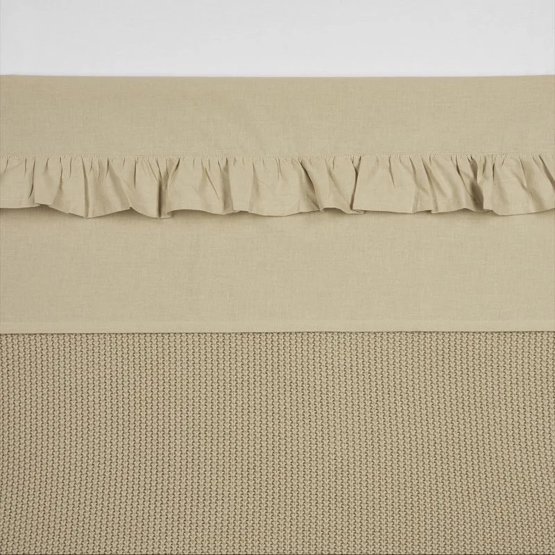 Laken Ledikant Meyco Ruffle Sand de Meyco – photo produit