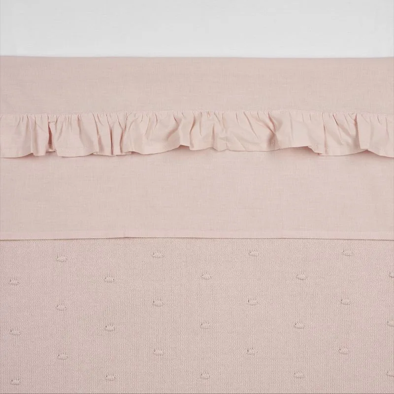 Laken Ledikant Meyco Ruffle Soft Pink de Meyco – photo produit