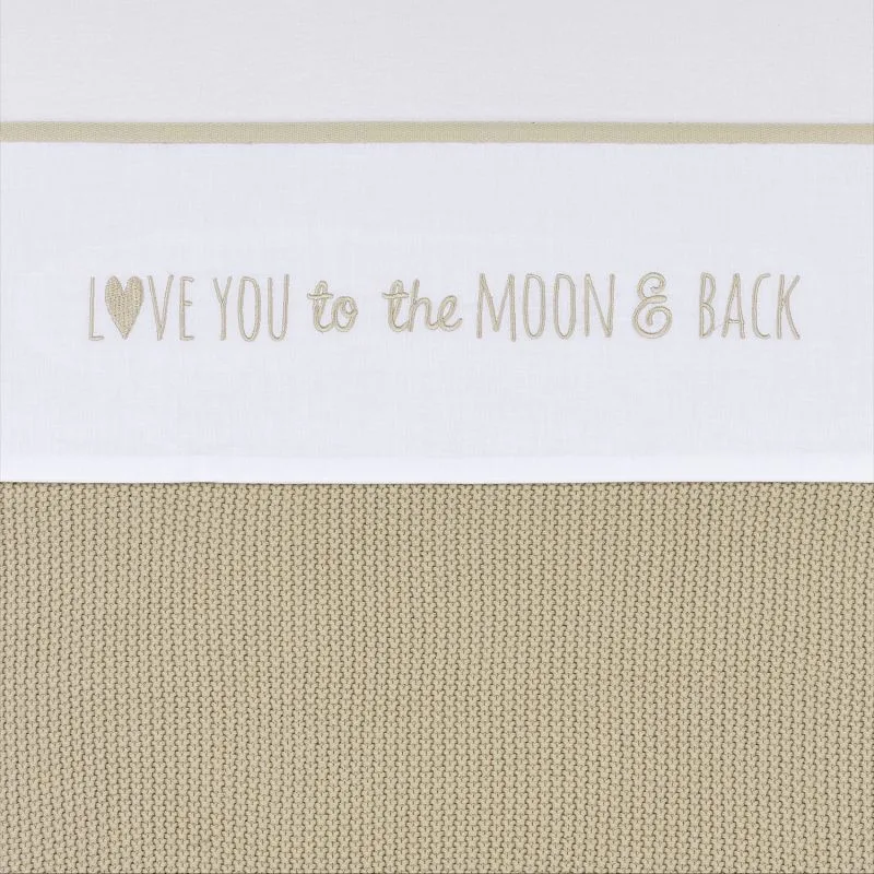 Laken Ledikant Meyco To The Moon and Back Sand de Meyco – photo produit