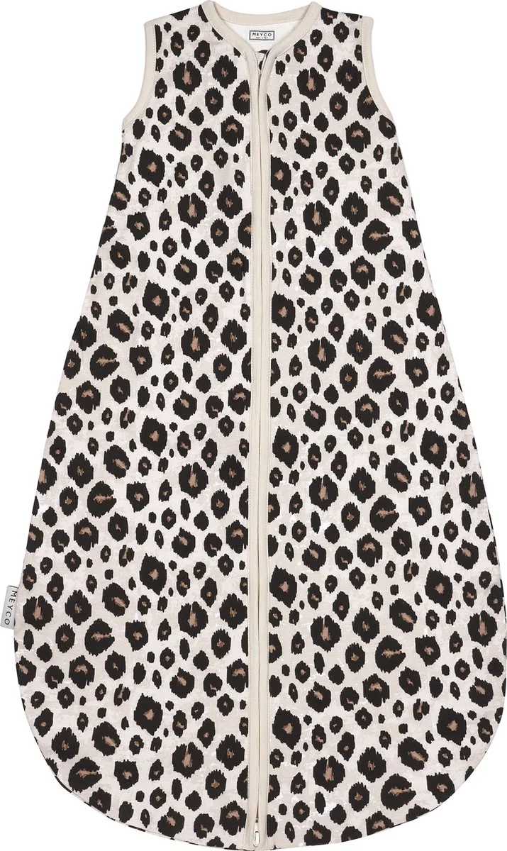 Leopard baby zomerslaapzak rond - 110cm - 0.5 TOG van Meyco in Sand Melange – productfoto