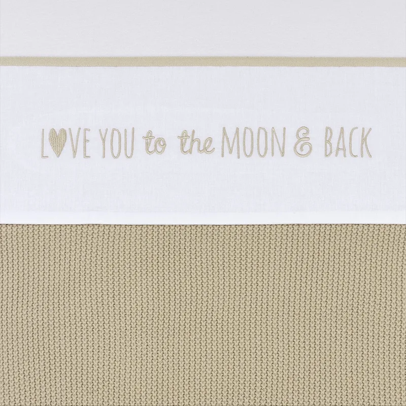 Love you to the moon & back wieglaken - 75x100cm - 0.3 TOG by Meyco in Sand – product photo