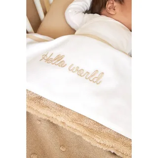 Mini Knots teddy wiegdeken - 75x100cm - 2.0 TOG van Meyco in Sand – productfoto 5 van 5