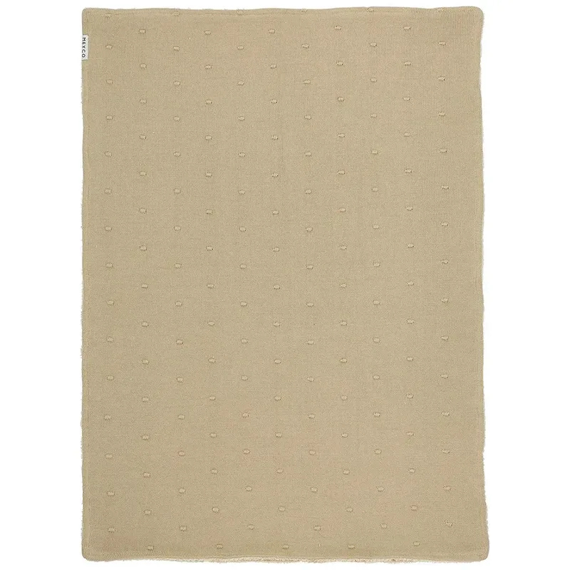 Mini Knots teddy wiegdeken - 75x100cm - 2.0 TOG van Meyco in Sand – productfoto 2 van 5
