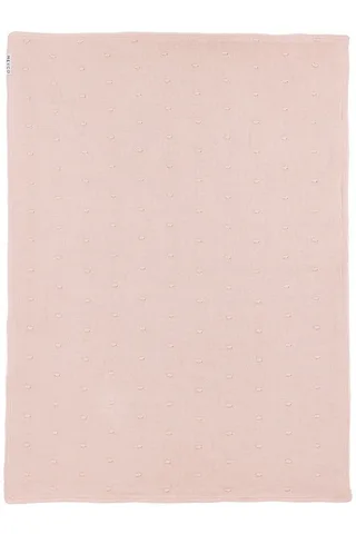 Mini Knots teddy wiegdeken - 75x100cm - 2.0 TOG van Meyco in Soft Pink – productfoto 2 van 4