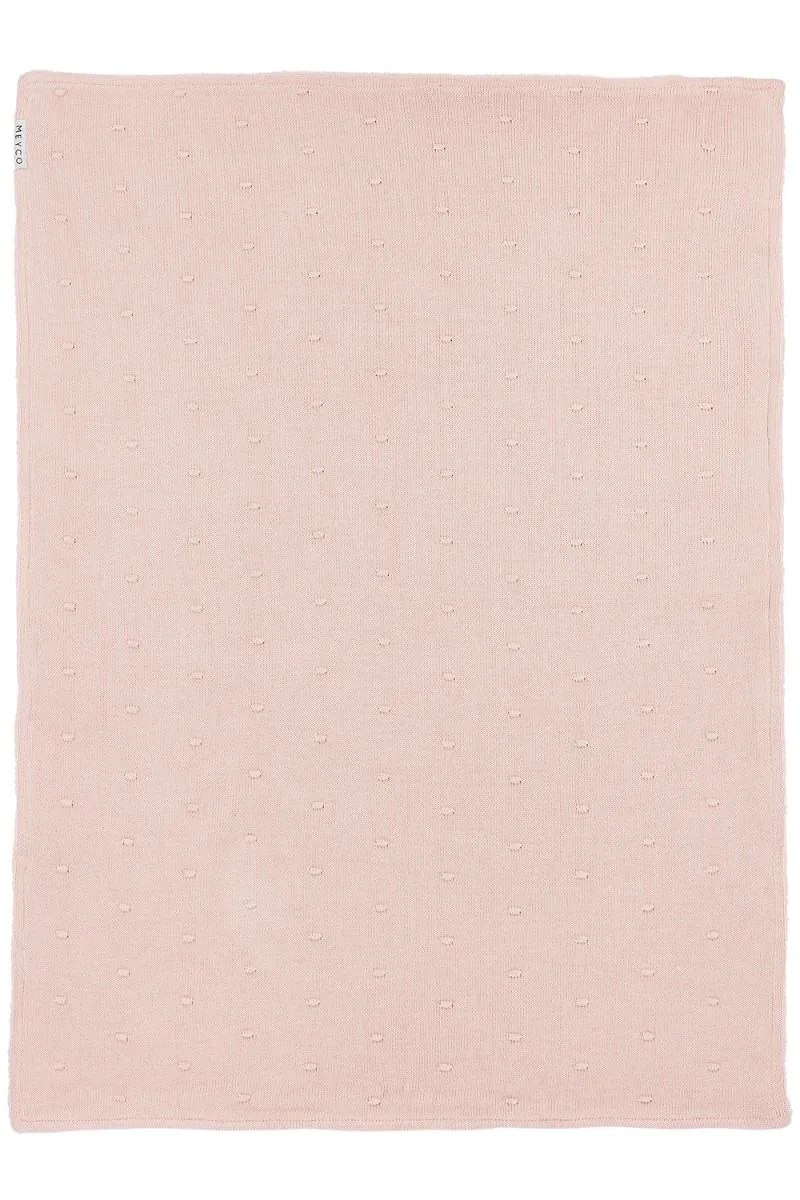 Mini Knots teddy wiegdeken - 75x100cm - 2.0 TOG van Meyco in Soft Pink – productfoto 2 van 4