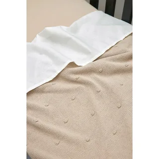 Mini Knots wiegdeken - 75x100cm - 1.0 TOG by Meyco in Sand – product photo 5 of 5