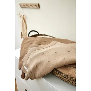 Mini Knots wiegdeken - 75x100cm - 1.0 TOG by Meyco in Sand – product photo 3 of 5