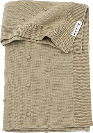 Mini Knots wiegdeken - 75x100cm - 1.0 TOG by Meyco in Sand – product photo 1 of 5