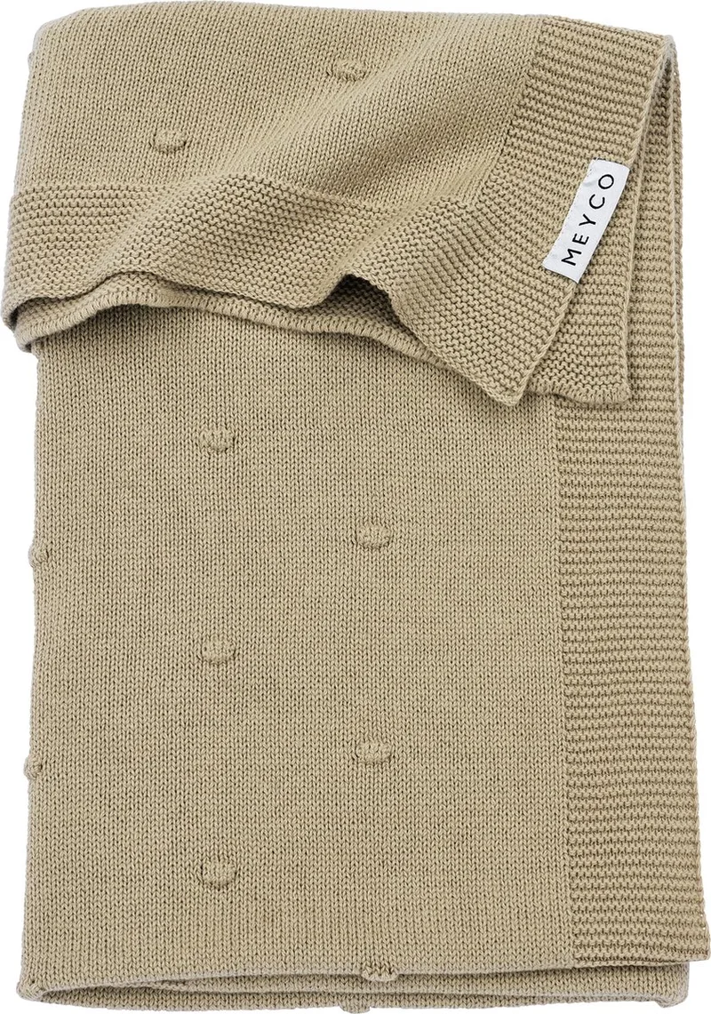 Mini Knots wiegdeken - 75x100cm - 1.0 TOG by Meyco in Sand – product photo