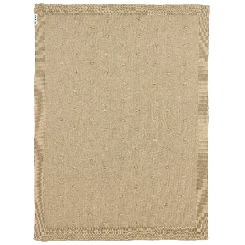 Mini Knots wiegdeken - 75x100cm - 1.0 TOG by Meyco in Sand – product photo 2 of 5