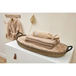 Mini Knots wiegdeken - 75x100cm - 1.0 TOG by Meyco in Sand – product photo 4 of 5