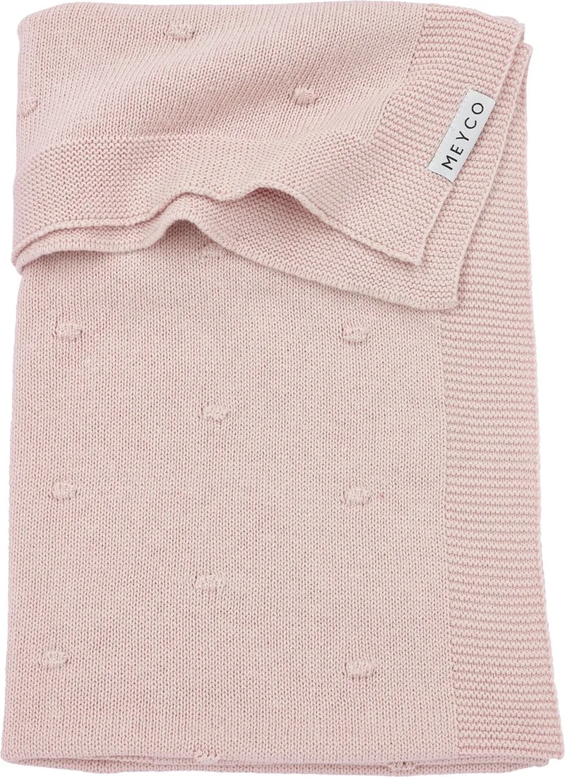 Mini Knots wiegdeken - 75x100cm - 1.0 TOG de Meyco en Soft Pink – photo produit