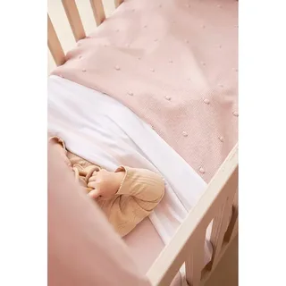 Mini Knots wiegdeken - 75x100cm - 1.0 TOG från Meyco i Soft Pink – produktbild 3 av 5