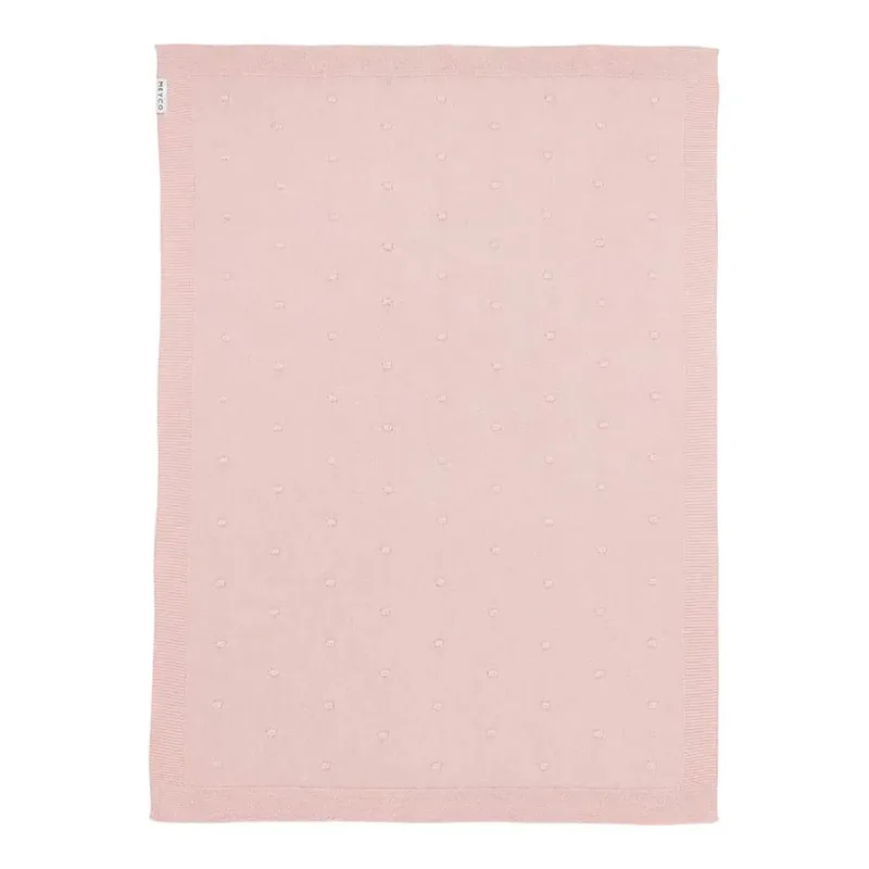 Mini Knots wiegdeken - 75x100cm - 1.0 TOG från Meyco i Soft Pink – produktbild 2 av 5