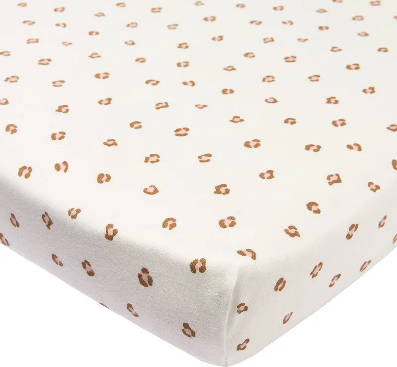 Mini Panther Hoeslaken Boxmatras - 75x95cm van Meyco in Soft Pink – productfoto
